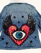 Chaqueta de Mezclilla Con Ojo Turco de Lentejuelas Unisex - Talla L - Miniatura 8