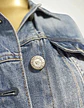 Chaqueta de Mezclilla Con Ojo Turco de Lentejuelas Unisex - Talla L - Miniatura 10
