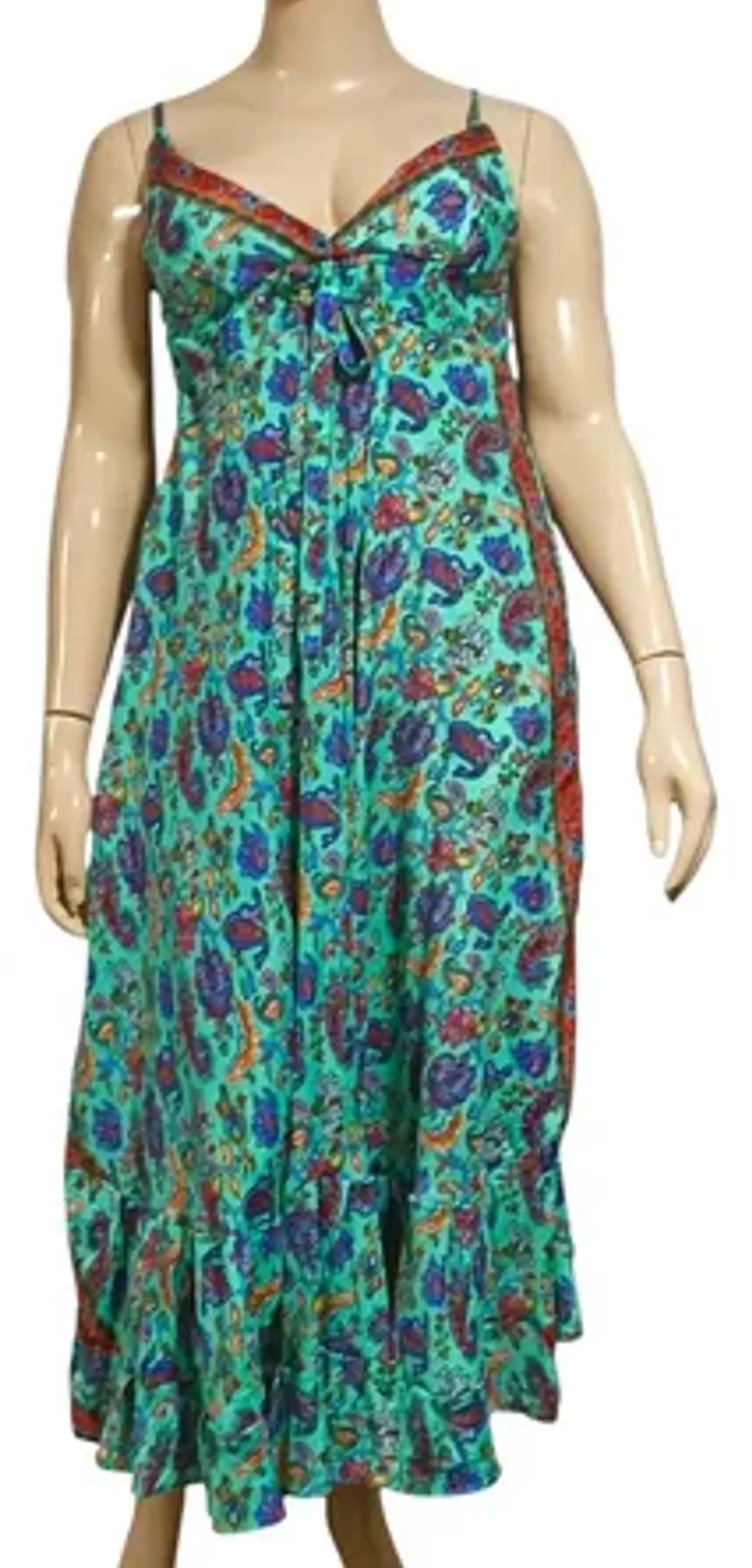 Maxi Vestido Boho 100% Seda -  Importado De India 2