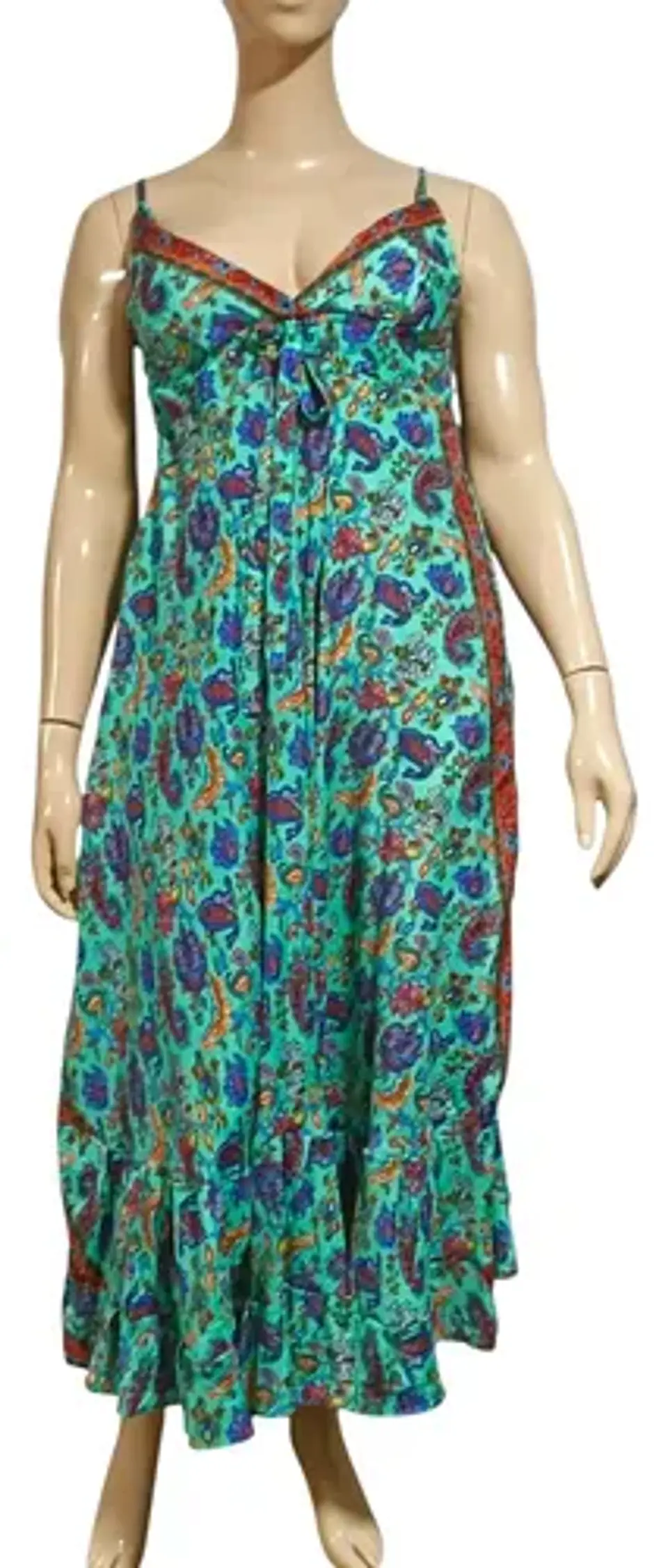 Maxi Vestido Boho 100% Seda -  Importado De India 2