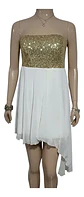 Vestido Corto De Fiesta De Gasa Con Lentejuelas Asos Talla M - Miniatura 2