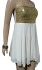 Vestido Corto De Fiesta De Gasa Con Lentejuelas Asos Talla M - Miniatura 4
