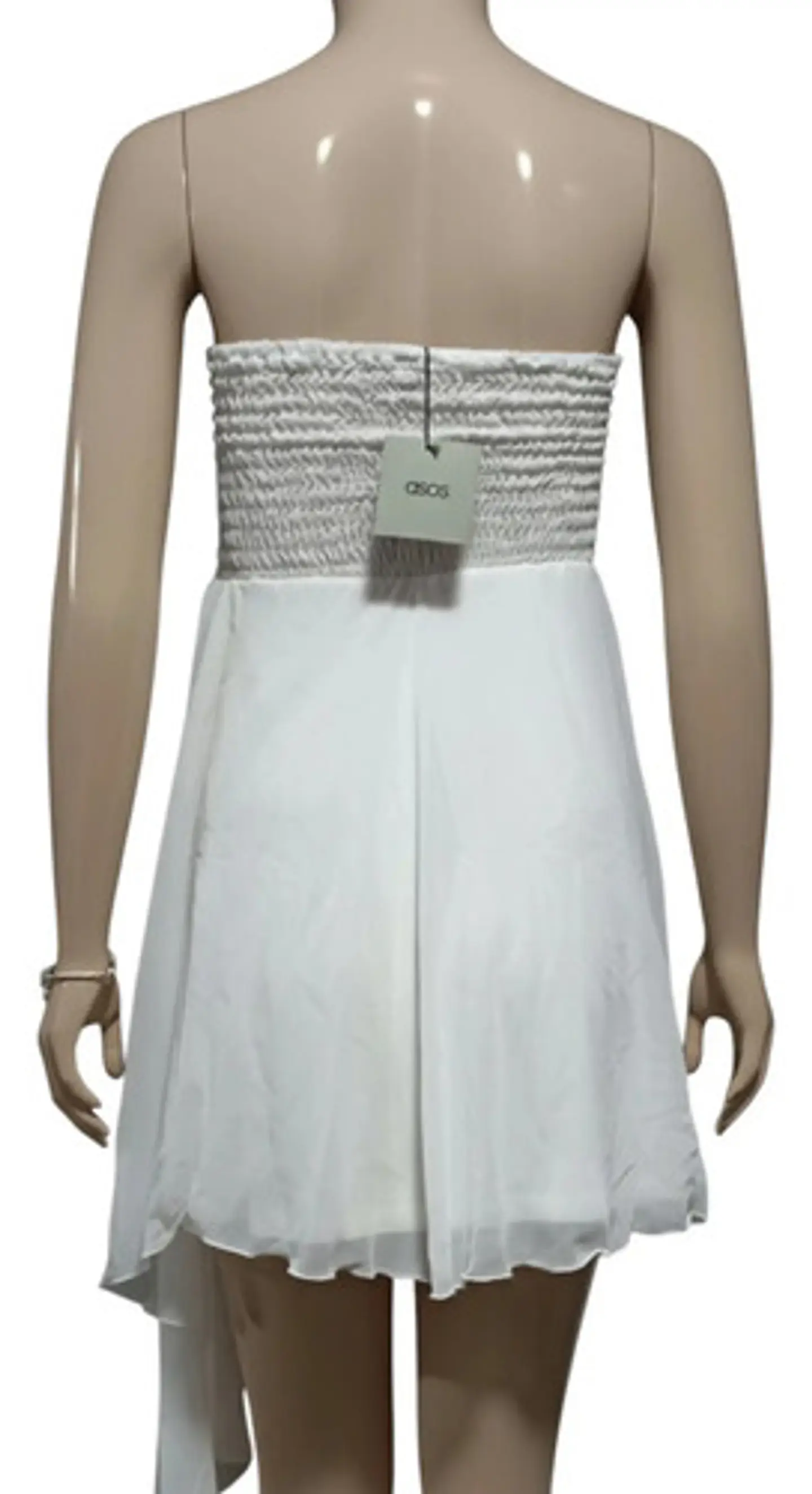 Vestido Corto De Fiesta De Gasa Con Lentejuelas Asos Talla M 5