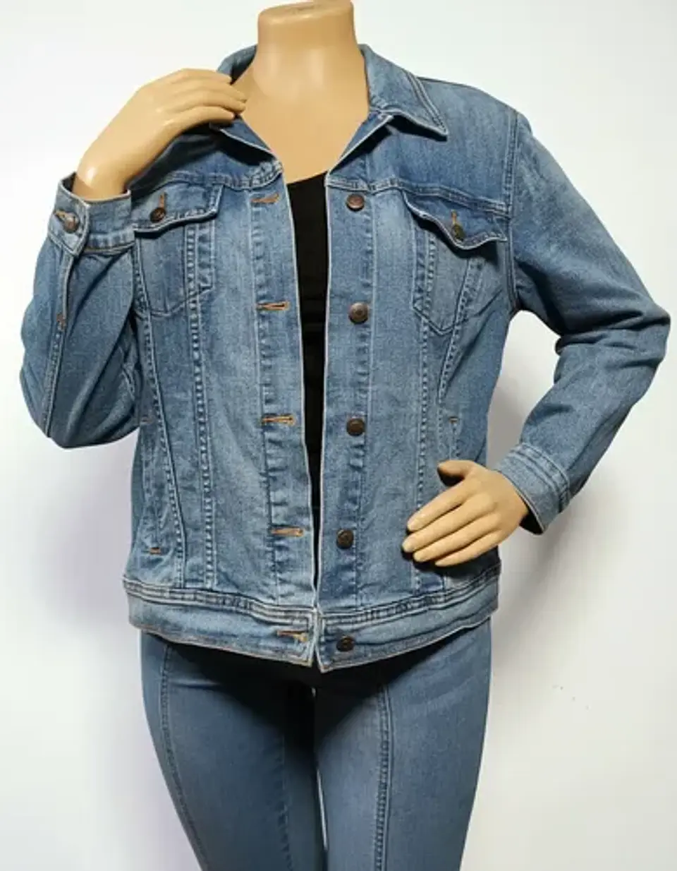 Chaqueta de Mezclilla Old Navy Unisex Personalizada Platillo Volador Lentejuelas Talla 2XL 2