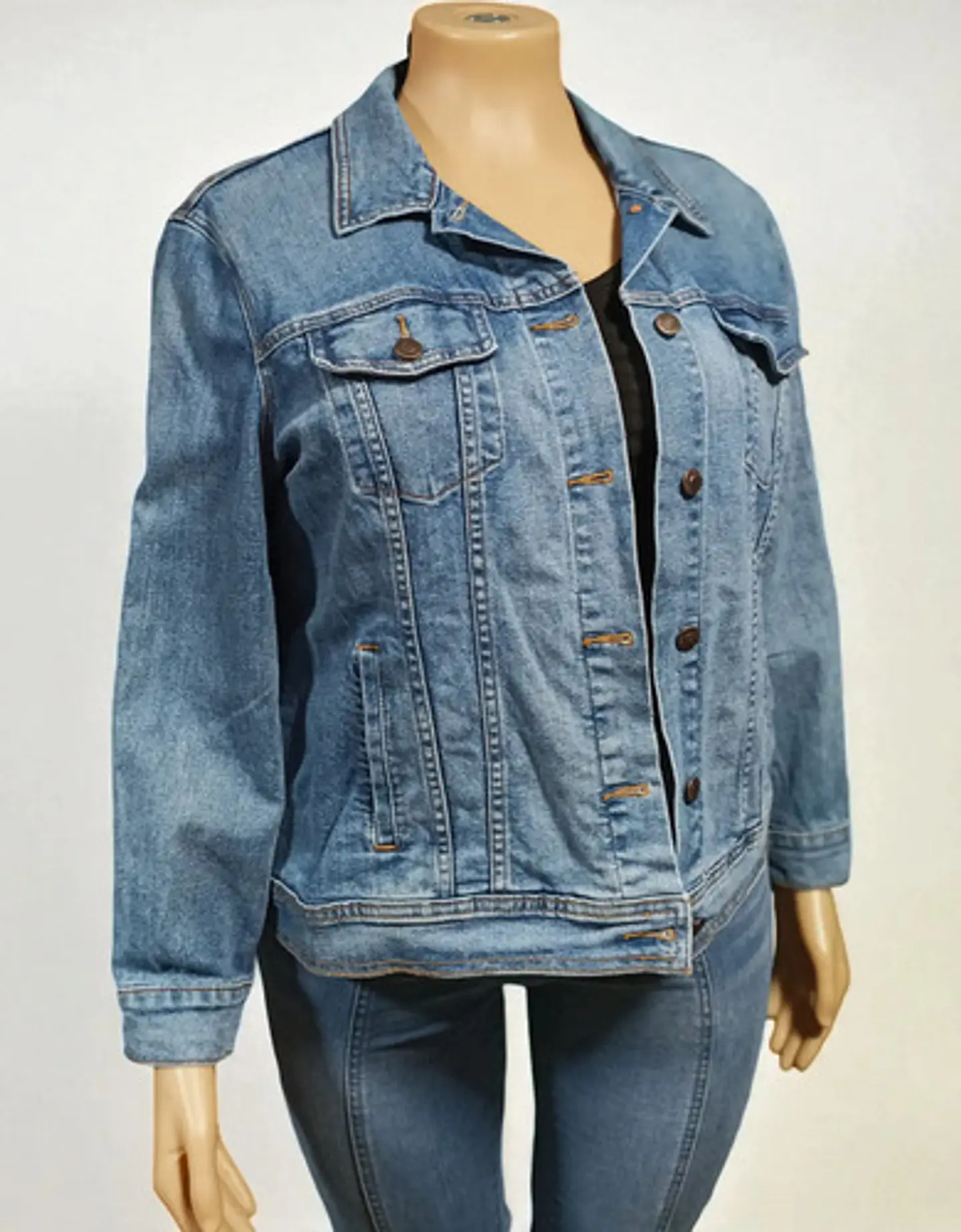 Chaqueta de Mezclilla Old Navy Unisex Personalizada Platillo Volador Lentejuelas Talla 2XL 3