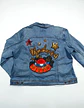 Chaqueta de Mezclilla Old Navy Unisex Personalizada Platillo Volador Lentejuelas Talla 2XL - Miniatura 6