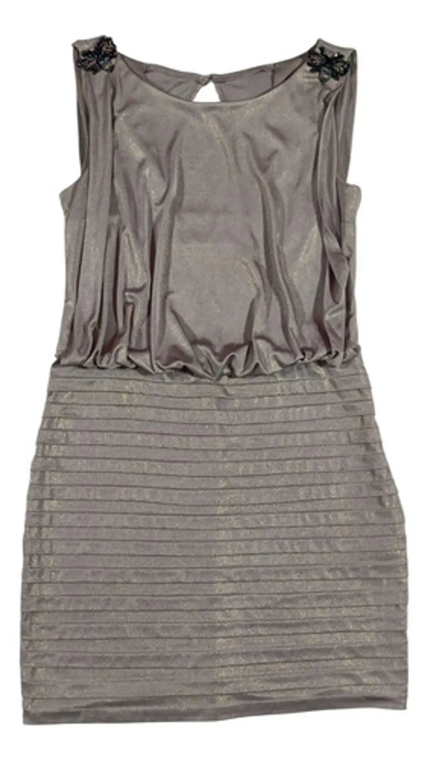 Vestido De Fiesta Estilo Blusón Drapeado Xscape Talla S / M 7