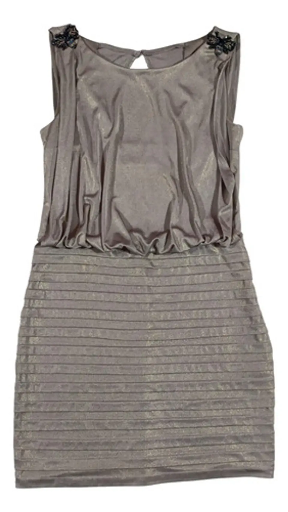 Vestido De Fiesta Estilo Blusón Drapeado Xscape Talla S / M 7