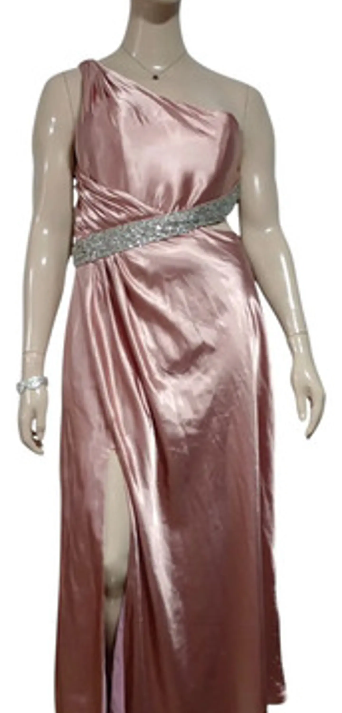 Vestido Fiesta Un Hombro Espalda Descubierta Tallas Grandes 2
