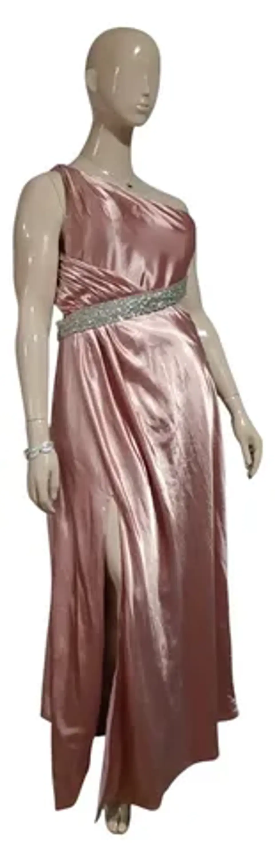 Vestido Fiesta Un Hombro Espalda Descubierta Tallas Grandes 9