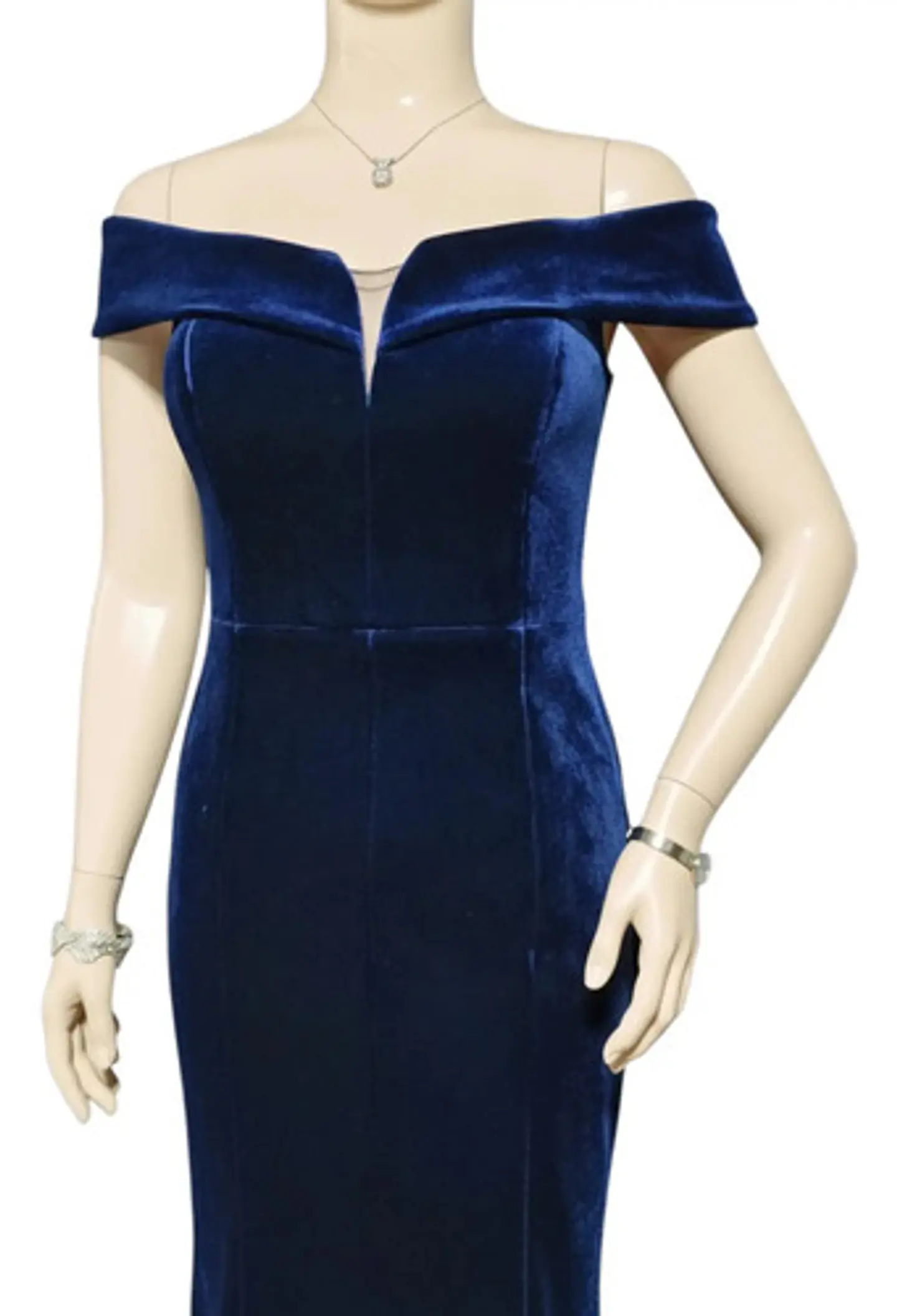 Vestido Formal - Fiesta De Terciopelo Azul Vince Camuto 2