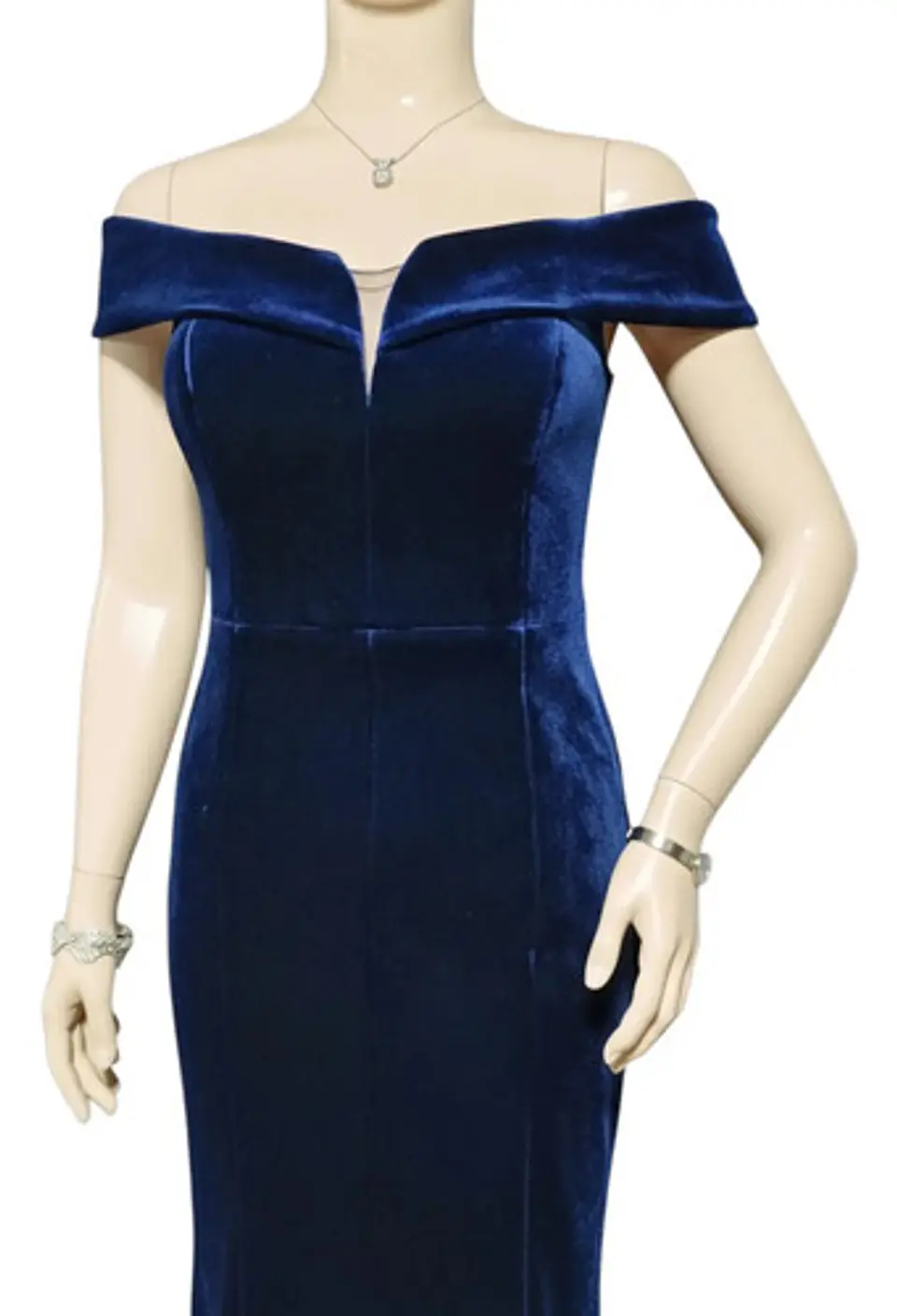 Vestido Formal - Fiesta De Terciopelo Azul Vince Camuto 2