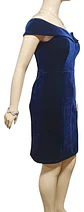 Vestido Formal - Fiesta De Terciopelo Azul Vince Camuto - Miniatura 4