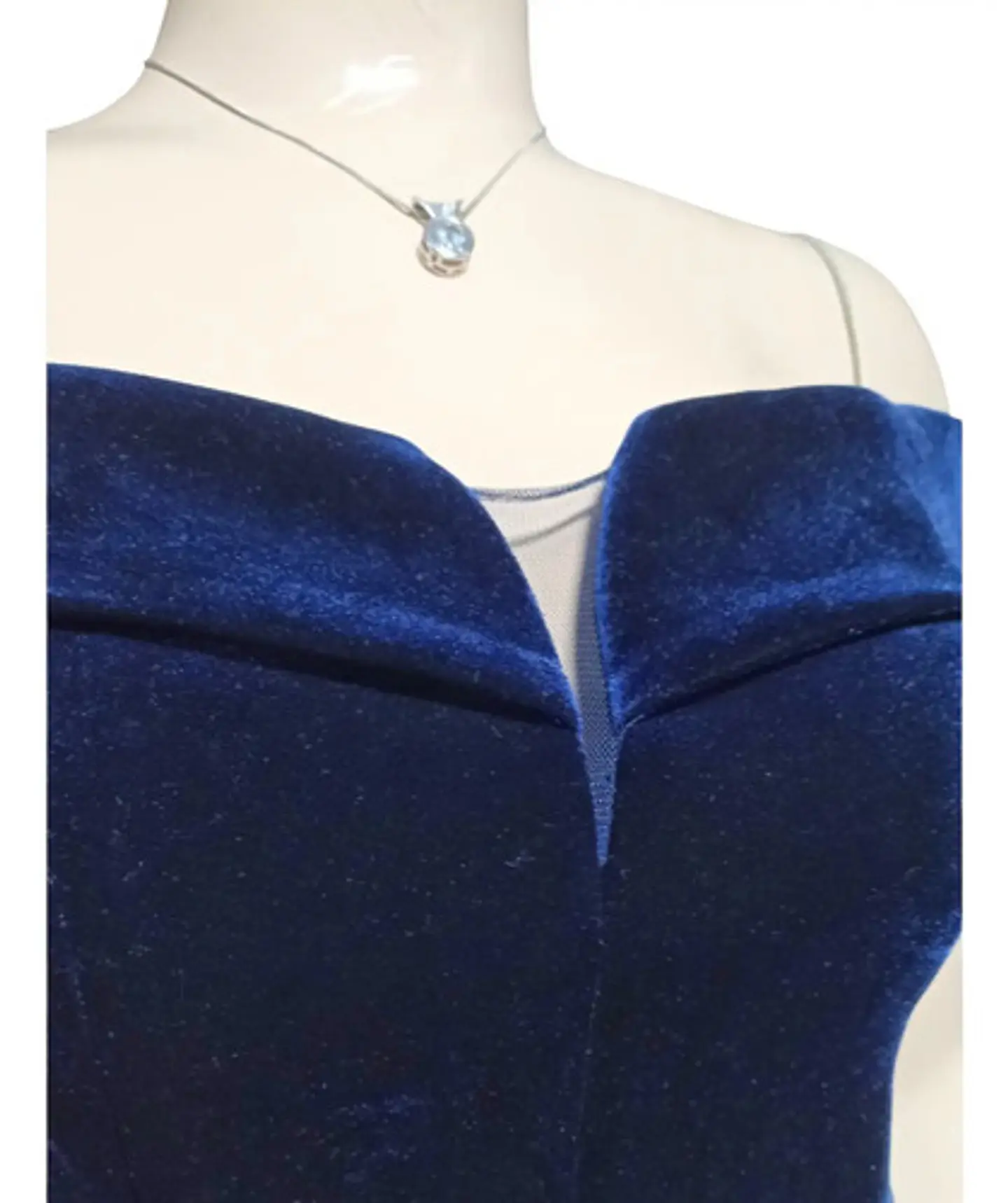 Vestido Formal - Fiesta De Terciopelo Azul Vince Camuto 6