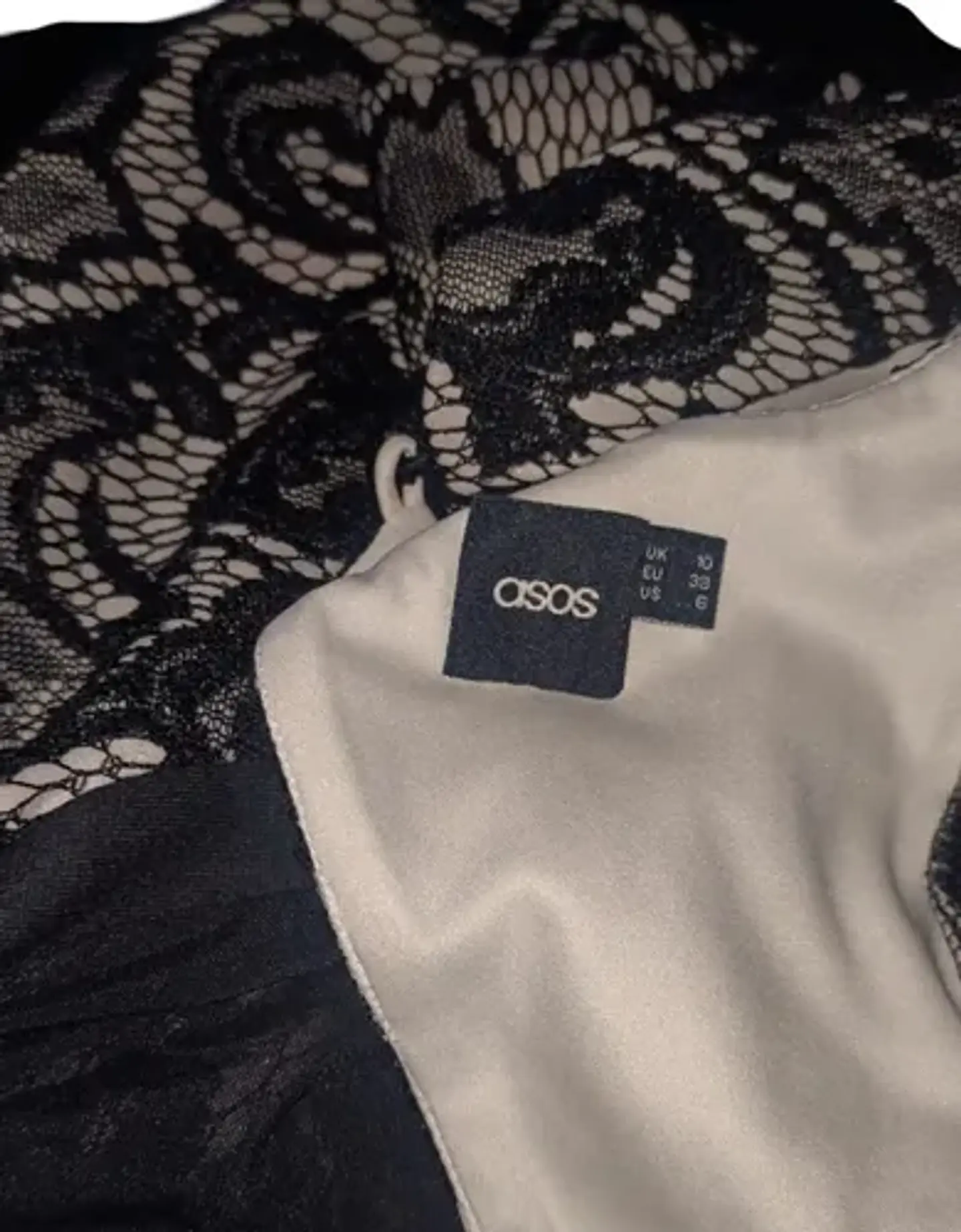 Mini Vestido De Fiesta - Noche Asos Espalda Descubierta T. M 9