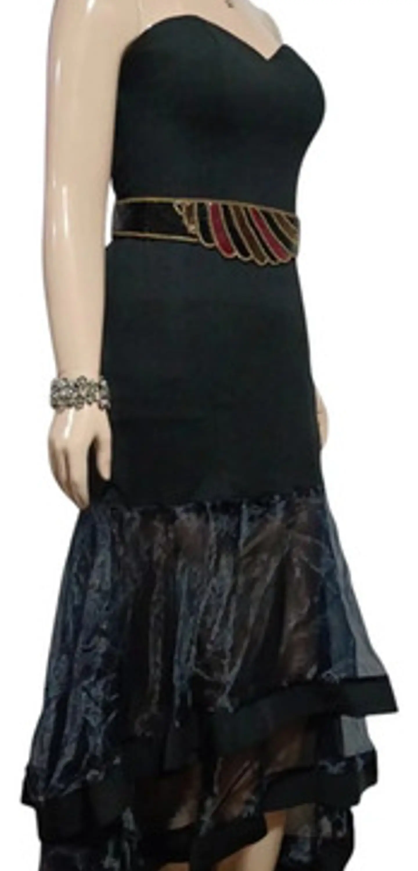 Vestido Strapless De Fiesta - Gala Con Falda Sirena De Tul 4