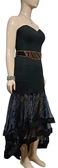 Vestido Strapless De Fiesta - Gala Con Falda Sirena De Tul - Miniatura 4
