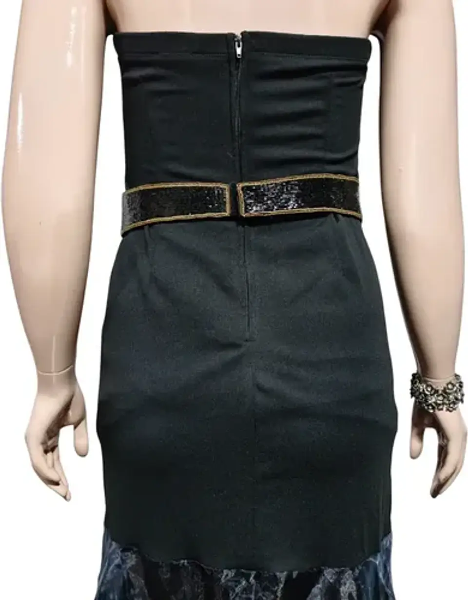 Vestido Strapless De Fiesta - Gala Con Falda Sirena De Tul 6