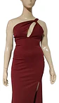 Vestido De Fiesta - Noche De Un Hombro Con Abertura Talla Xl - Miniatura 3