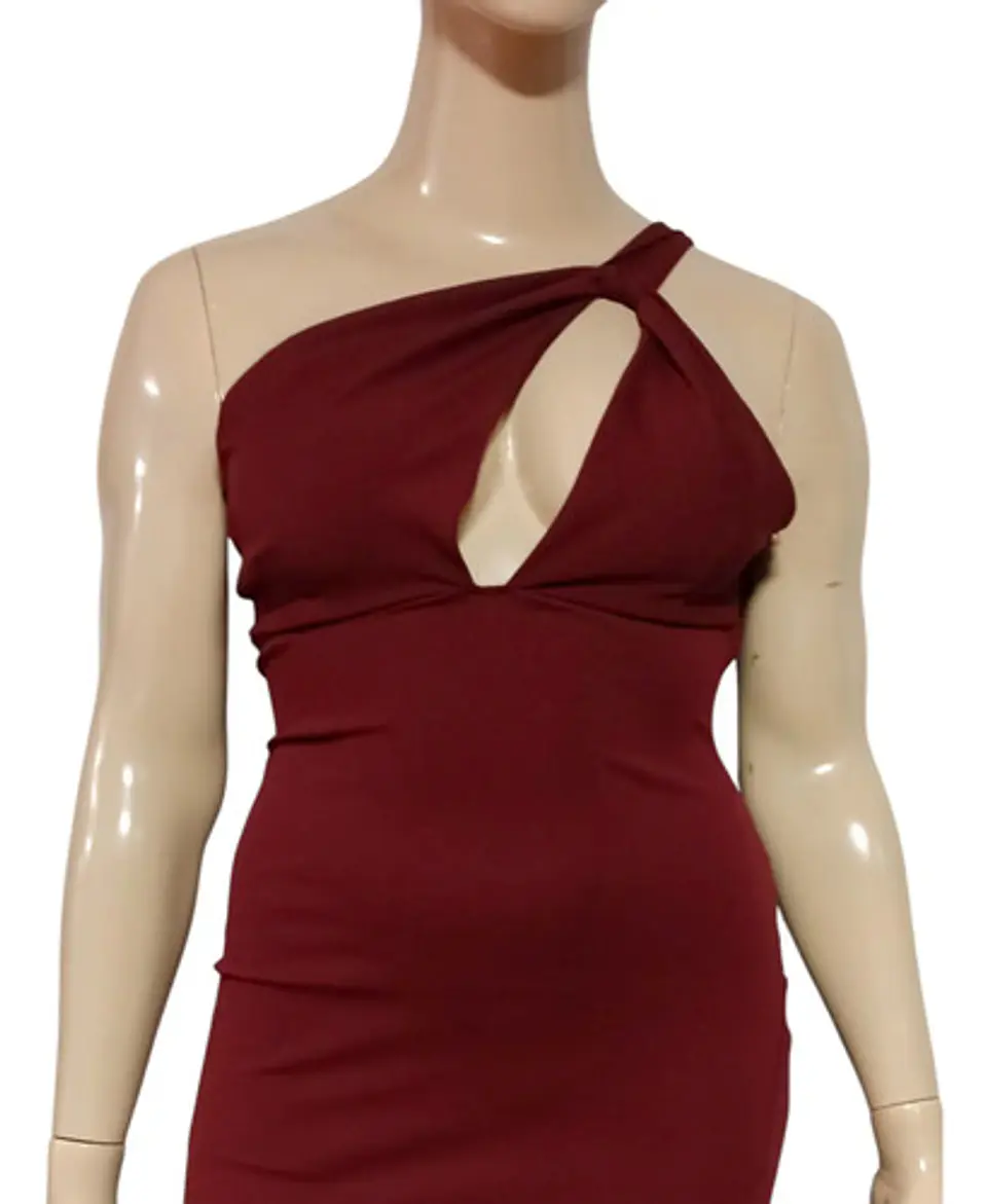 Vestido De Fiesta - Noche De Un Hombro Con Abertura Talla Xl 5