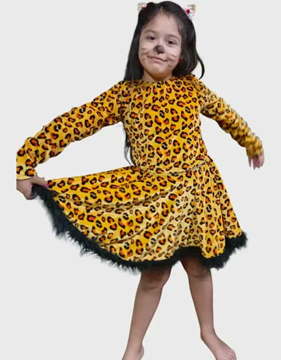 Disfraz Importado De Leopardo Para Niña De 6 A 8 Años 3
