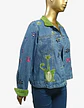 Chaqueta Vintage de Mezclilla Con Aplicaciones Bordadas De Gatos - Miniatura 2