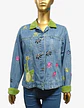Chaqueta Vintage de Mezclilla Con Aplicaciones Bordadas De Gatos - Miniatura 3
