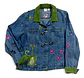 Chaqueta Vintage de Mezclilla Con Aplicaciones Bordadas De Gatos - Miniatura 5
