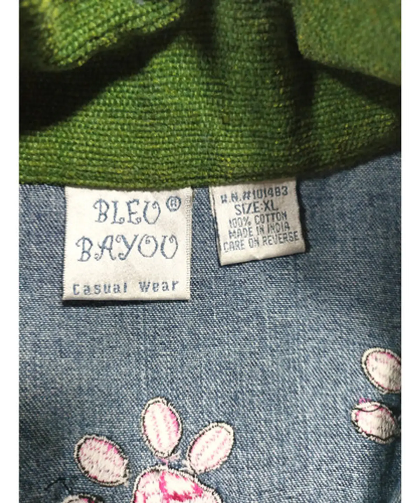 Chaqueta Vintage de Mezclilla Con Aplicaciones Bordadas De Gatos 10