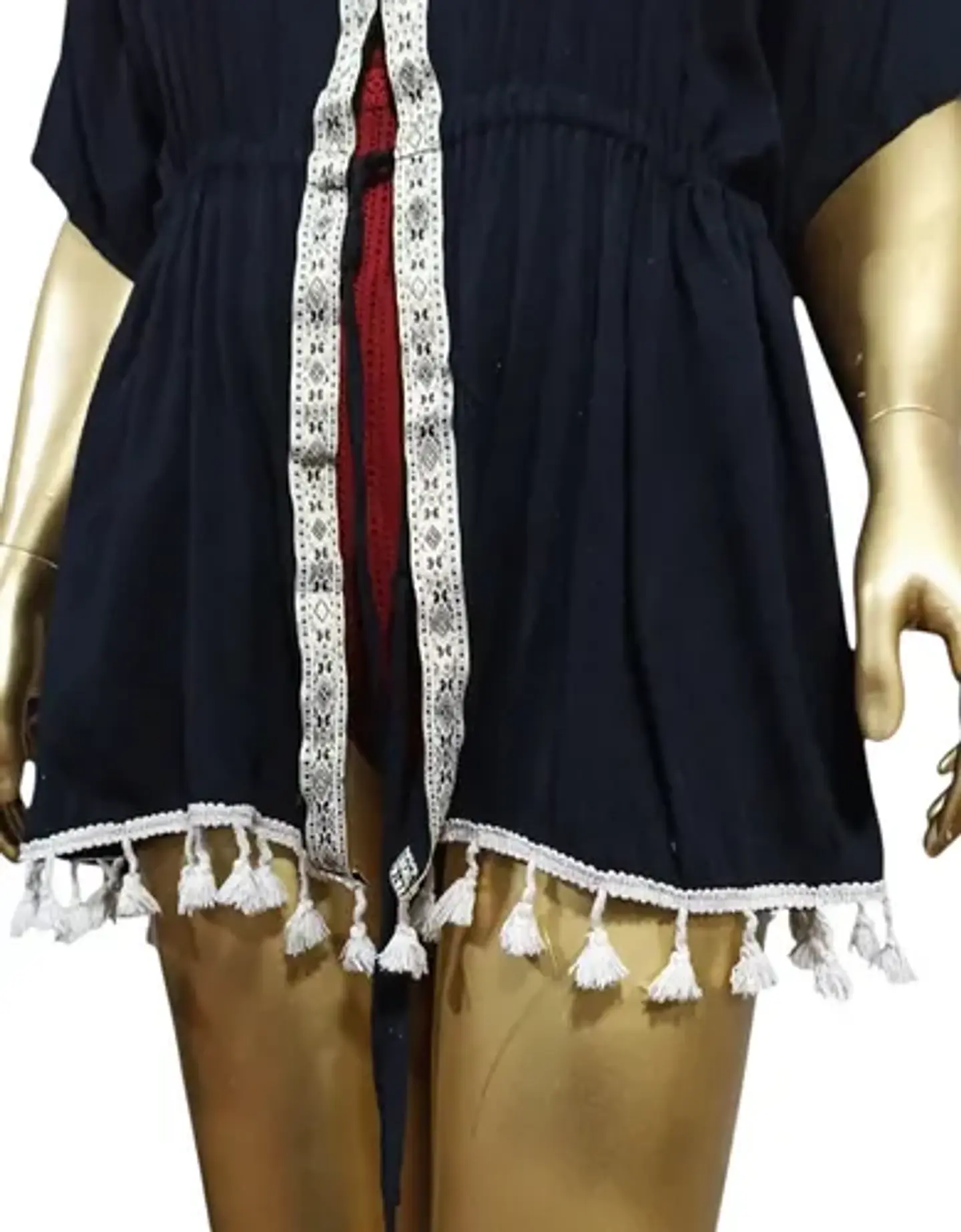 Salida De Baño Boho Chic Ajustable Negra Talla Única M / Xl 5