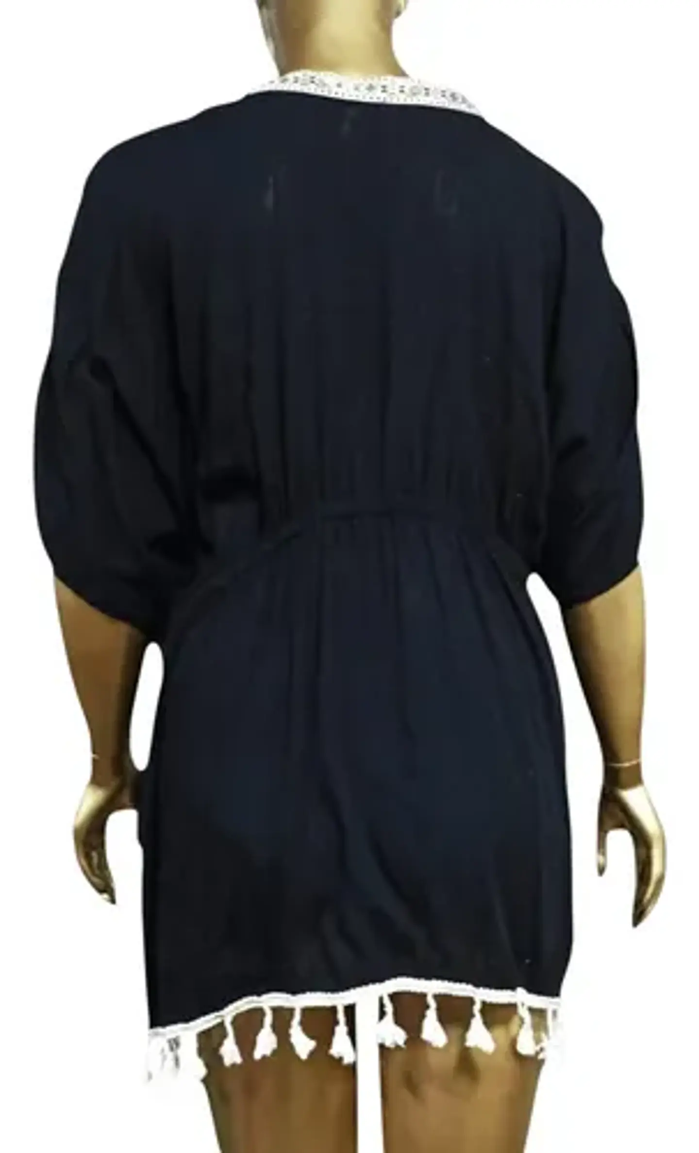 Salida De Baño Boho Chic Ajustable Negra Talla Única M / Xl 6