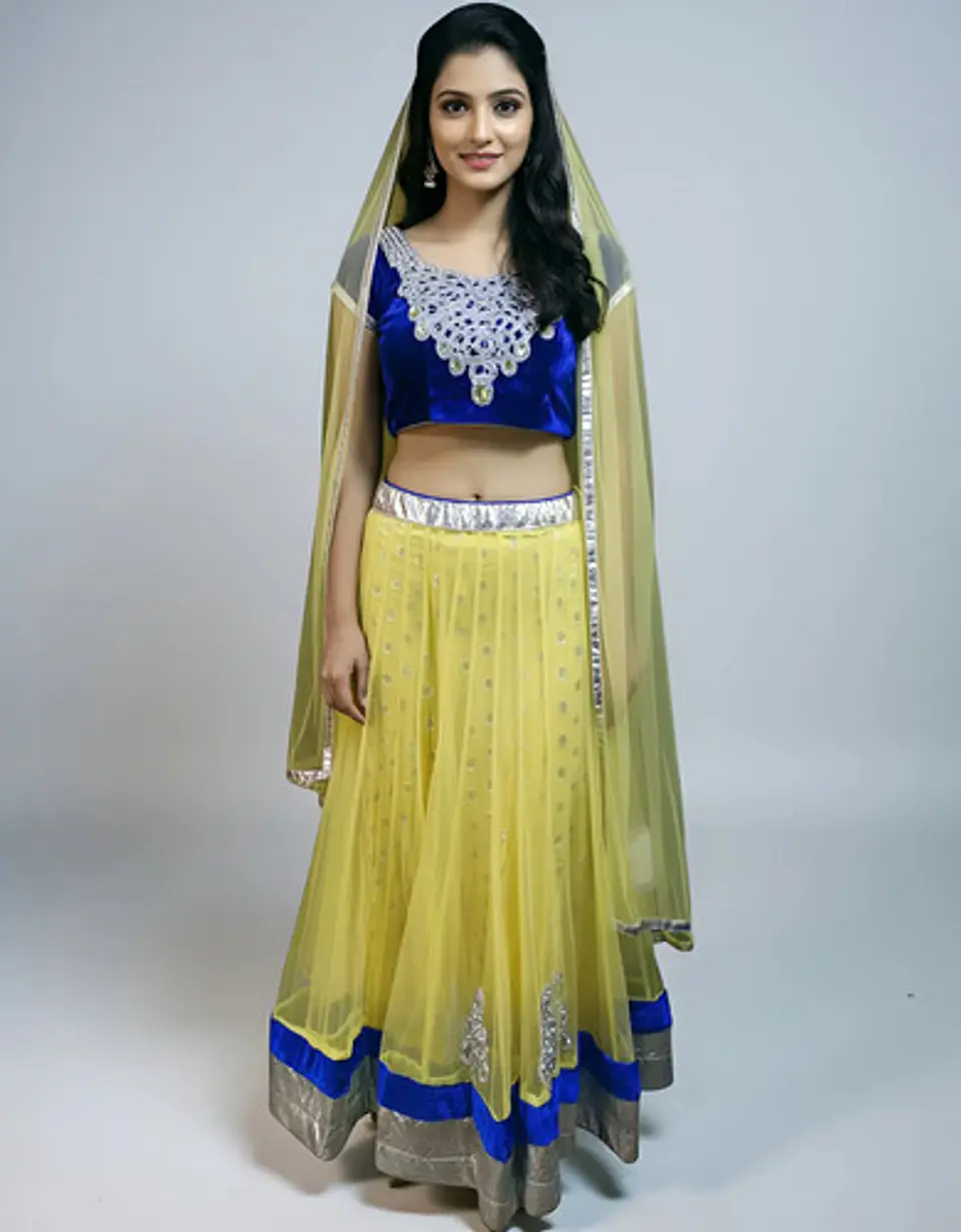 Disfraz Hindú Radha Garba Lehenga Choli Mujer Talla M - L 1