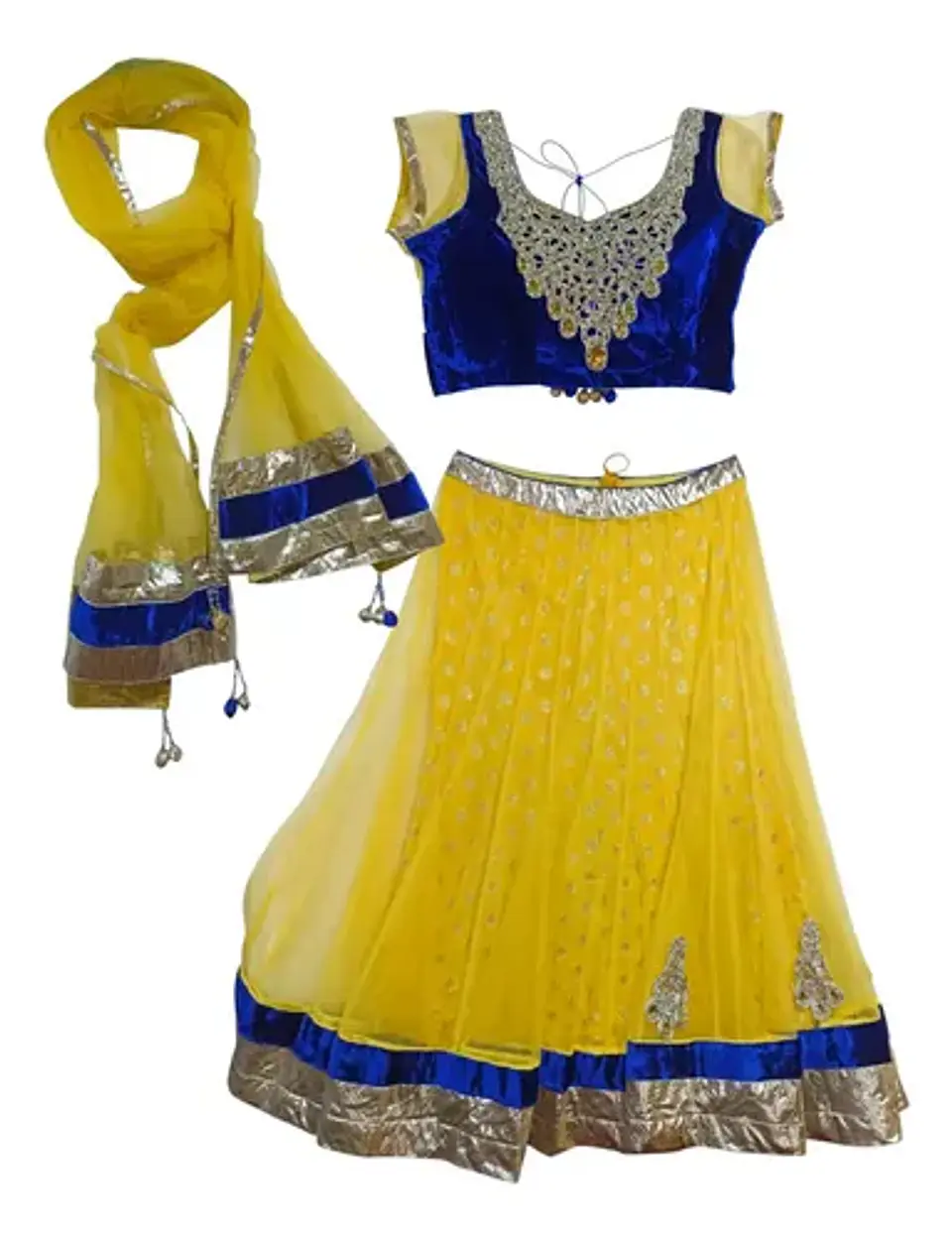 Disfraz Hindú Radha Garba Lehenga Choli Mujer Talla M - L 3