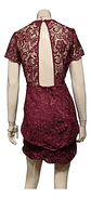 Mini Vestido De Fiesta Importado Wayf Encaje Burdeo Talla S - Miniatura 6