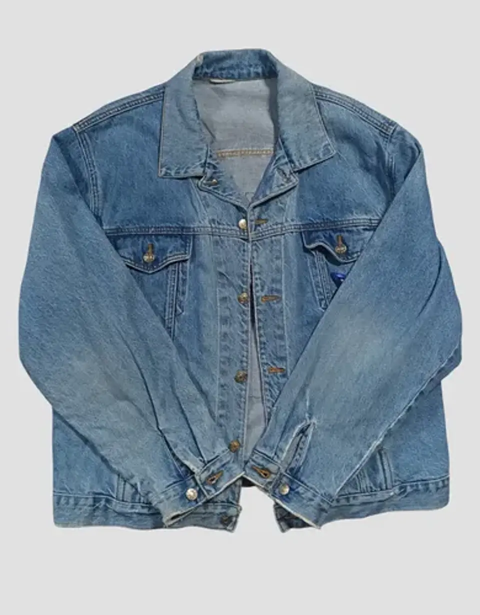 Chaqueta de Mezclilla Unisex Oversize Con Parches de Lentejuelas Diseño Platillo Volador 4