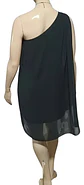 Vestido De Fiesta Eva Mendes_un Hombro Capa Superpuesta T. L - Miniatura 5