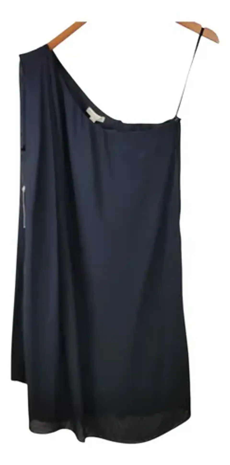 Vestido De Fiesta Eva Mendes_un Hombro Capa Superpuesta T. L 7