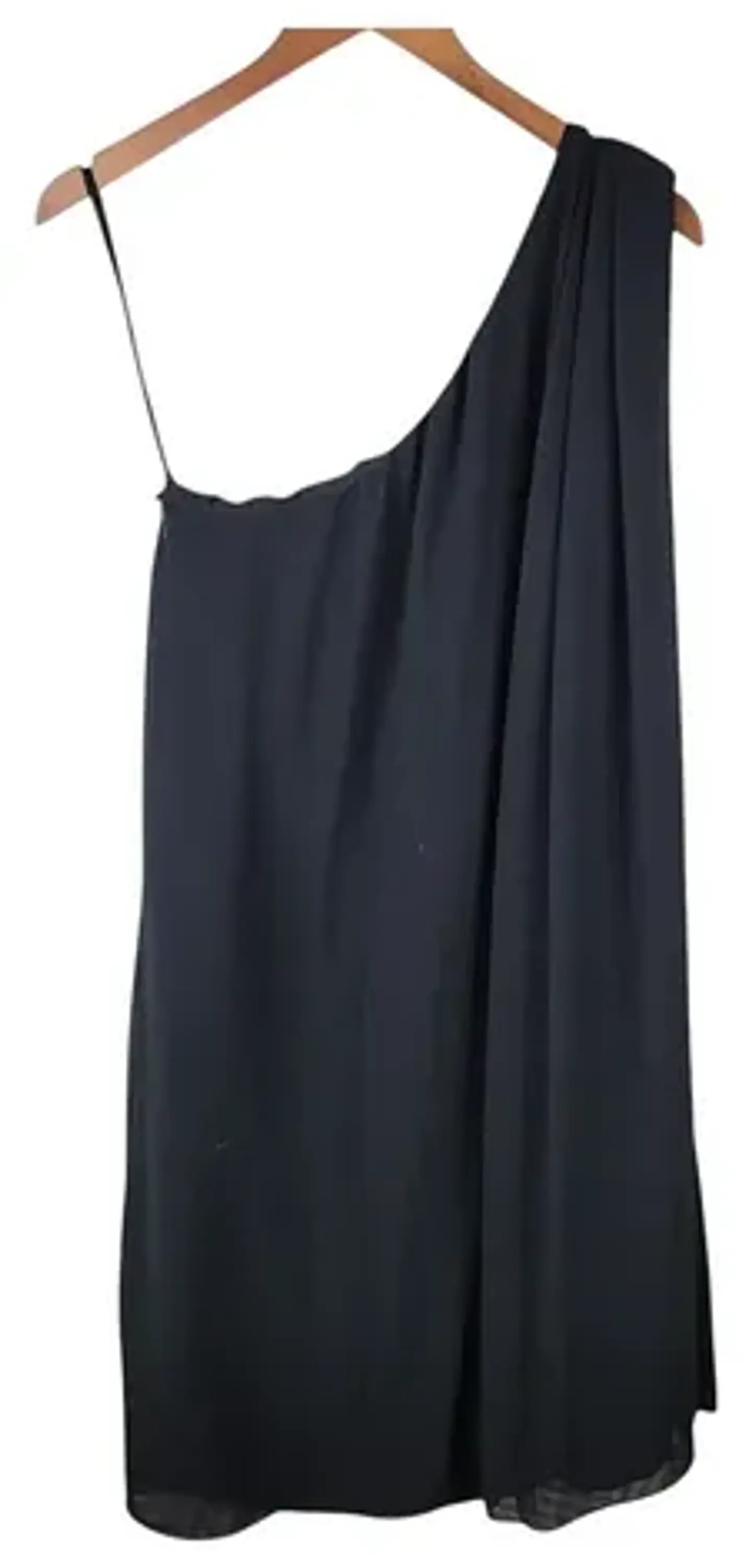 Vestido De Fiesta Eva Mendes_un Hombro Capa Superpuesta T. L 8