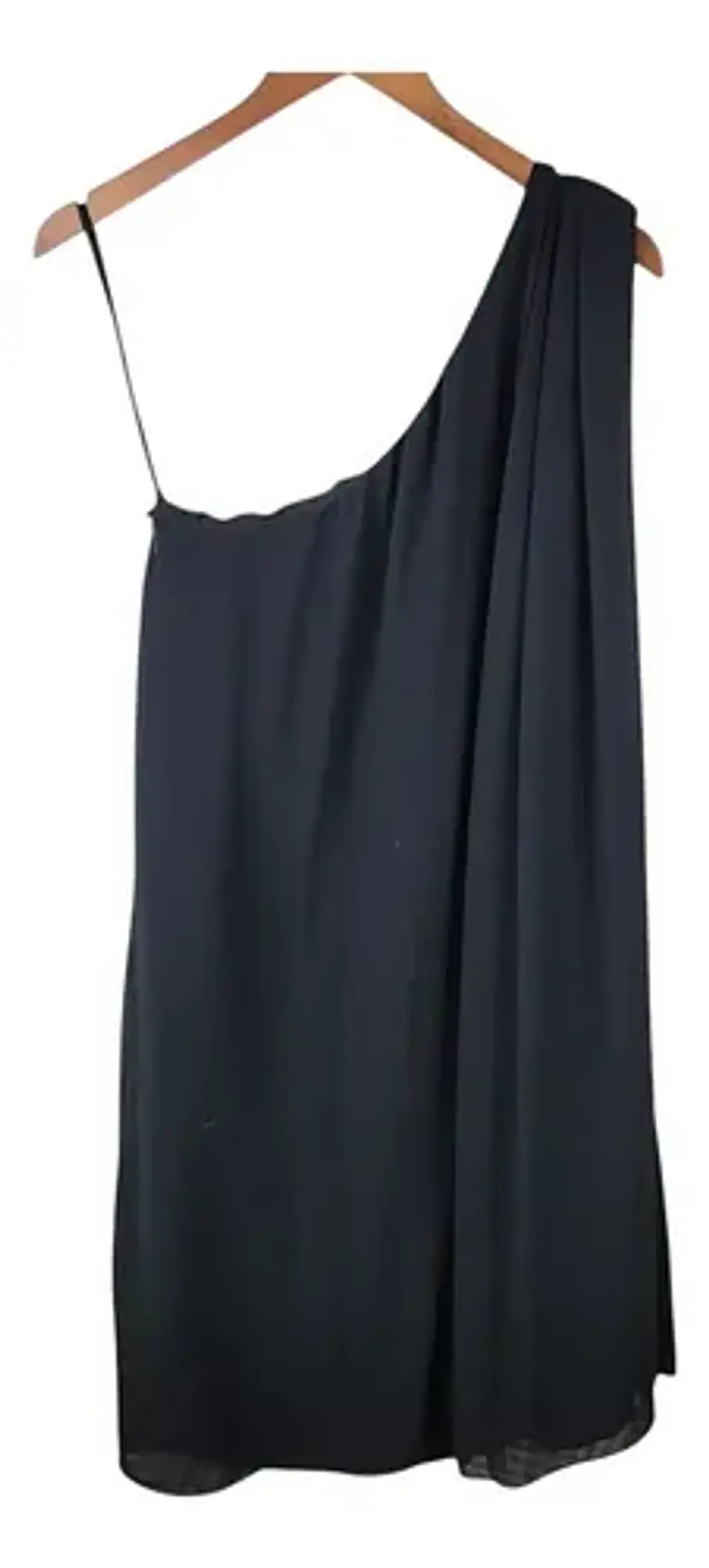 Vestido De Fiesta Eva Mendes_un Hombro Capa Superpuesta T. L 8