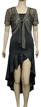 Vestido De Fiesta Ajustado Asimétrico Con Bolero Talla M - Miniatura 2