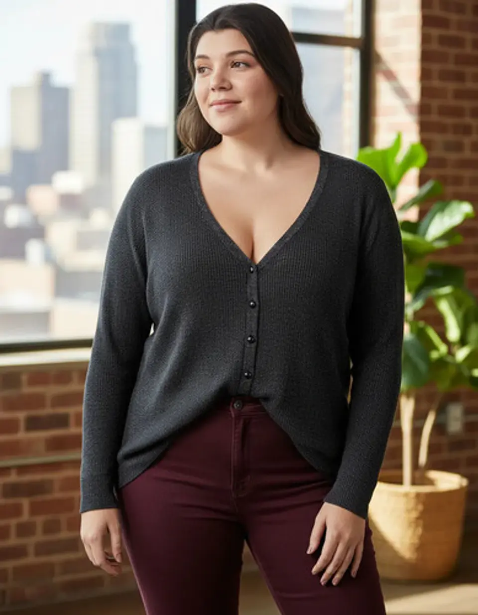 Cardigan De Lúrex Negro Ashley Stewart Talla Grande 2xl 1