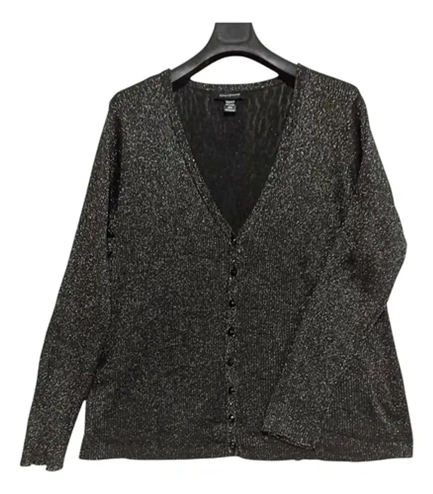 Cardigan De Lúrex Negro Ashley Stewart Talla Grande 2xl 2