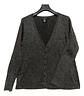 Cardigan De Lúrex Negro Ashley Stewart Talla Grande 2xl - Miniatura 2