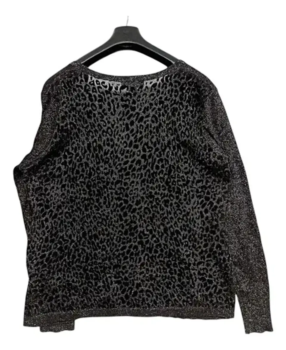 Cardigan De Lúrex Negro Ashley Stewart Talla Grande 2xl 3