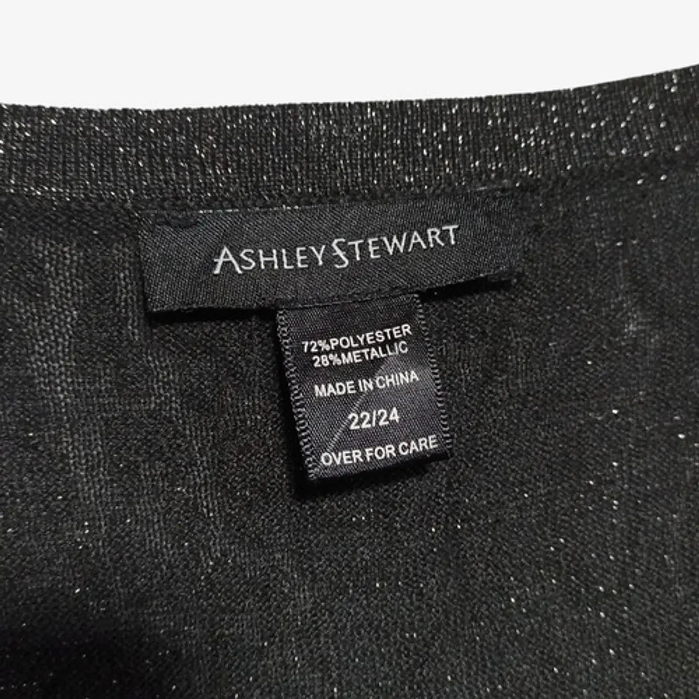 Cardigan De Lúrex Negro Ashley Stewart Talla Grande 2xl 10
