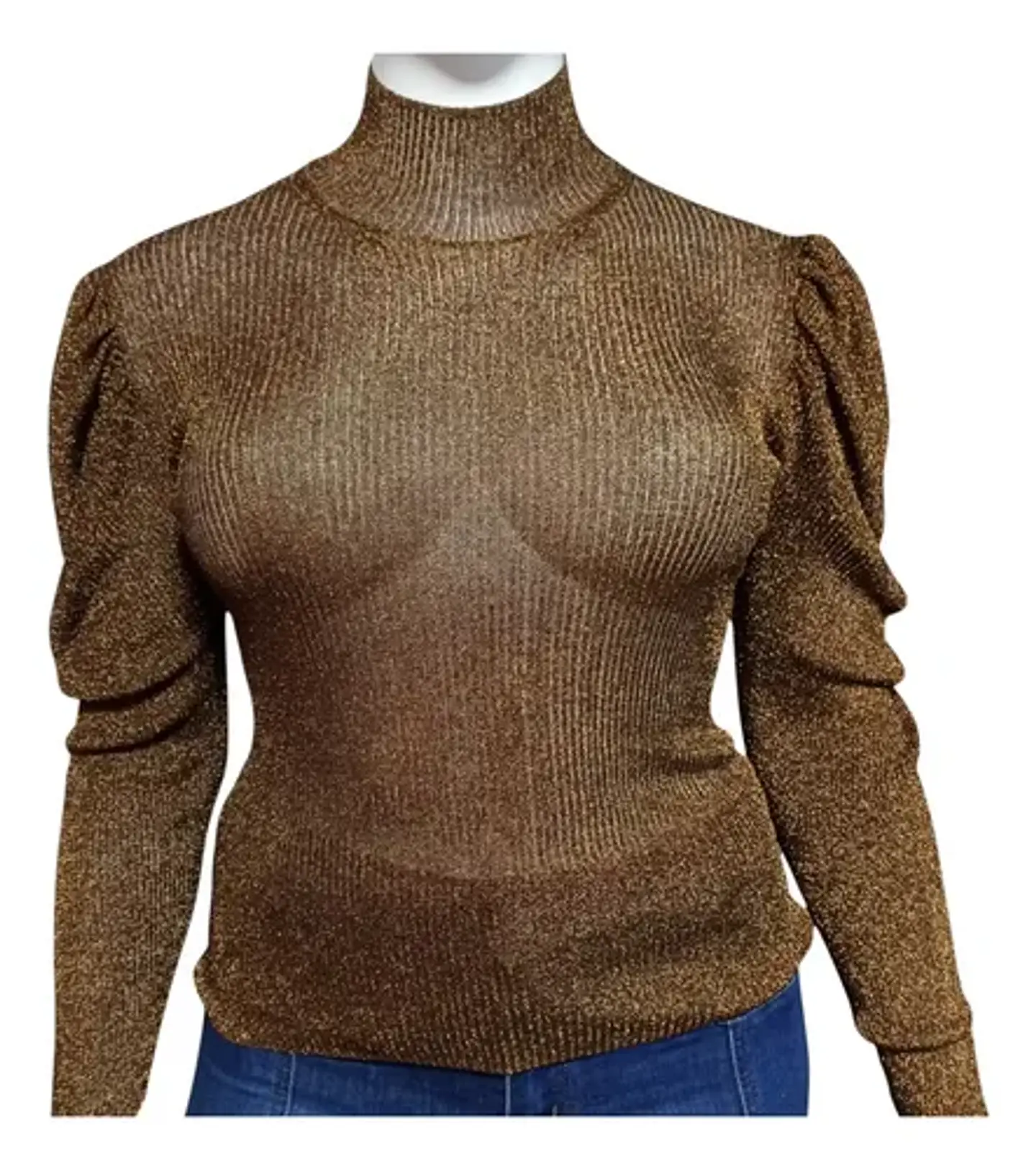 Top Traslucido Brillante Importado Caroline Constas Talla L 4