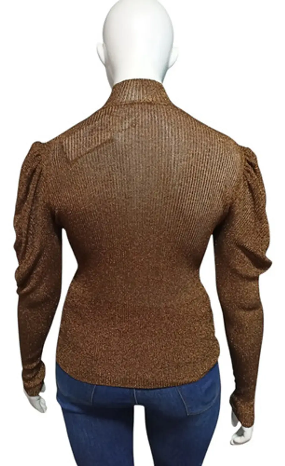 Top Traslucido Brillante Importado Caroline Constas Talla L 8
