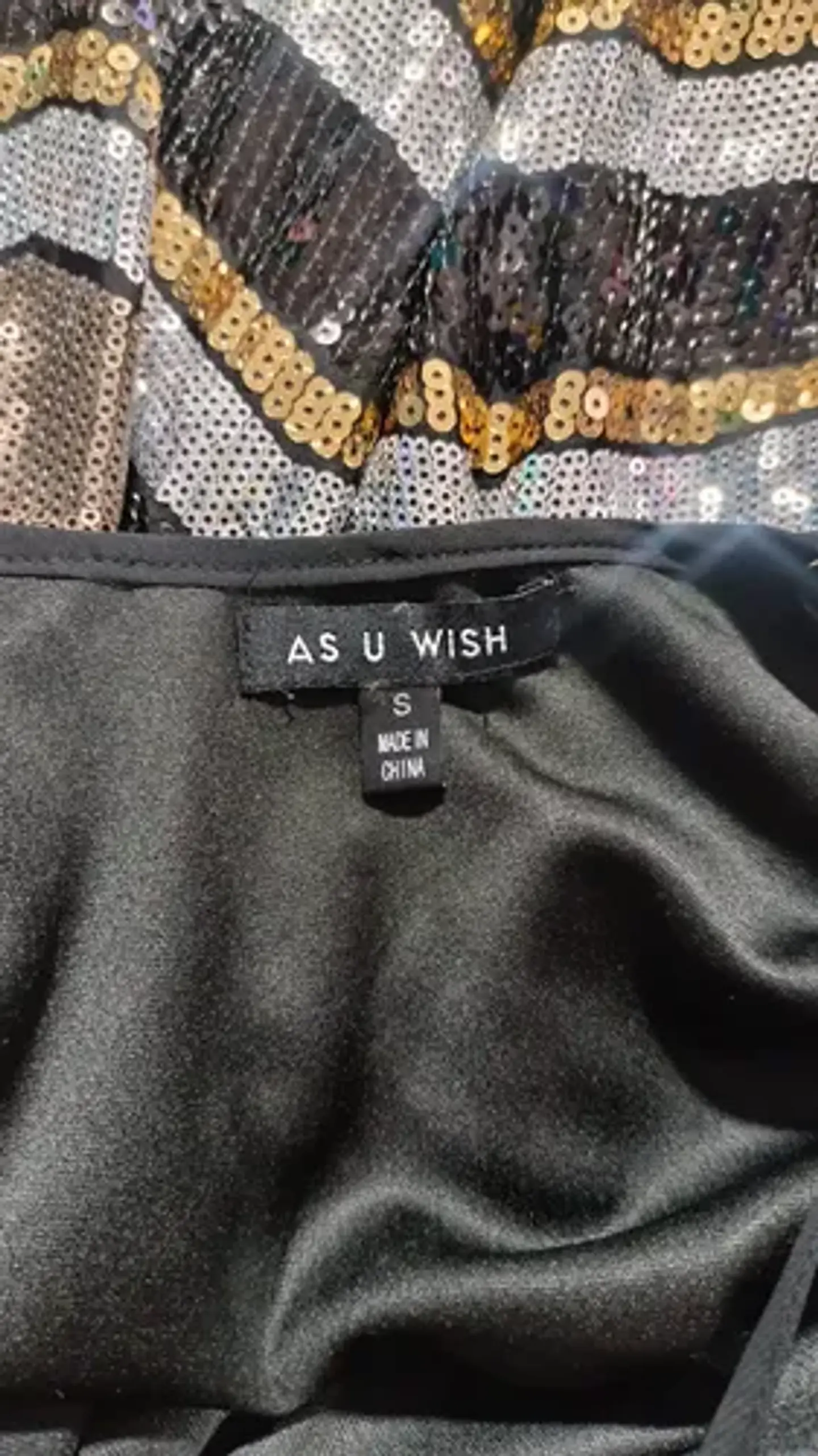 Vestido De Fiesta Con Mini Falda De Lentejuelas Talla S 9