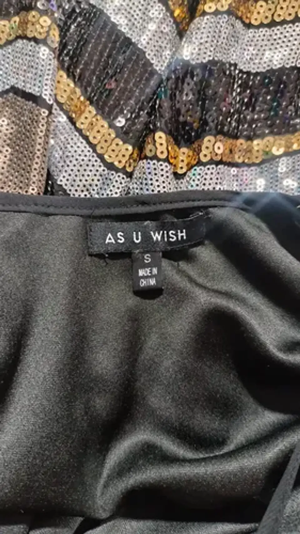 Vestido De Fiesta Con Mini Falda De Lentejuelas Talla S 9