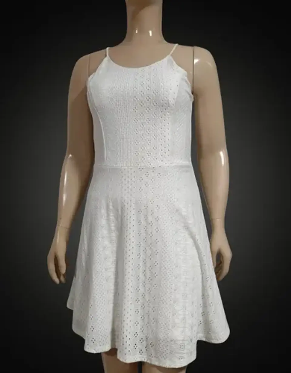 Vestido Blanco Corto Con Tirantes - Marquis Talla L 4